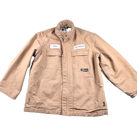 Workrite FR ExxonMobil Jacket Tom Tan Flame Resistant Workwear Mens L